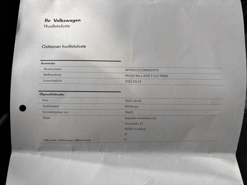 Volkswagen Passat vaihtoauto