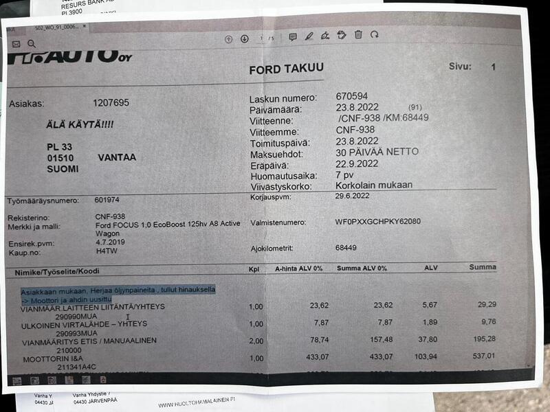 Ford Focus vaihtoauto