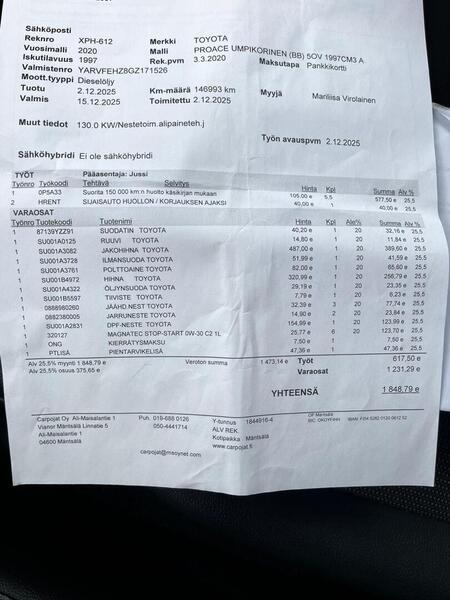 Toyota Proace vaihtoauto