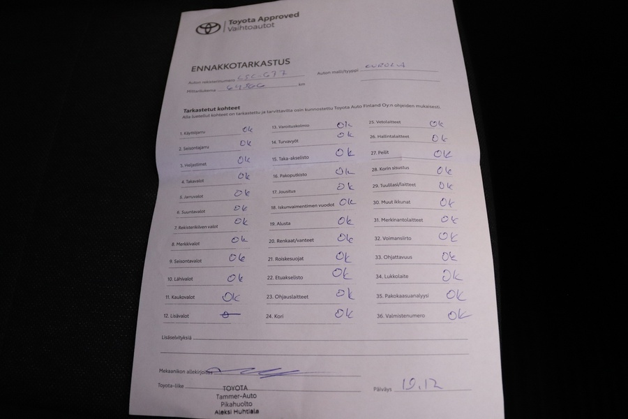 Toyota Corolla vaihtoauto