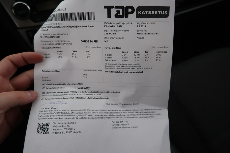 Toyota Avensis vaihtoauto