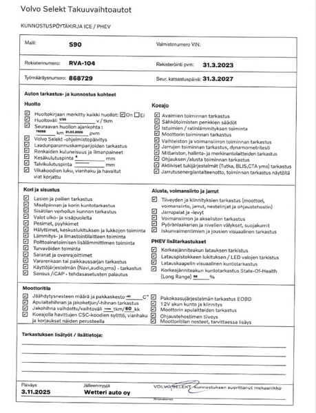 Volvo S90 vaihtoauto