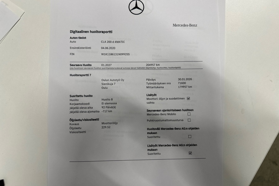 Mercedes-Benz CLA-sarja vaihtoauto