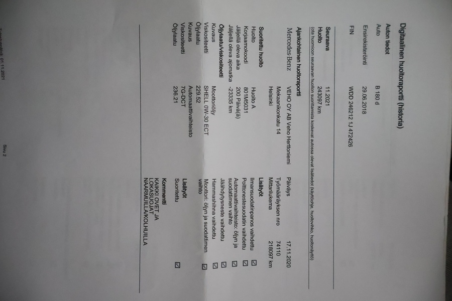 Mercedes-Benz B vaihtoauto