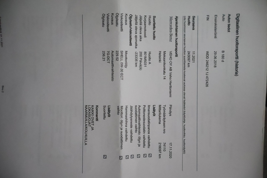 Mercedes-Benz B vaihtoauto