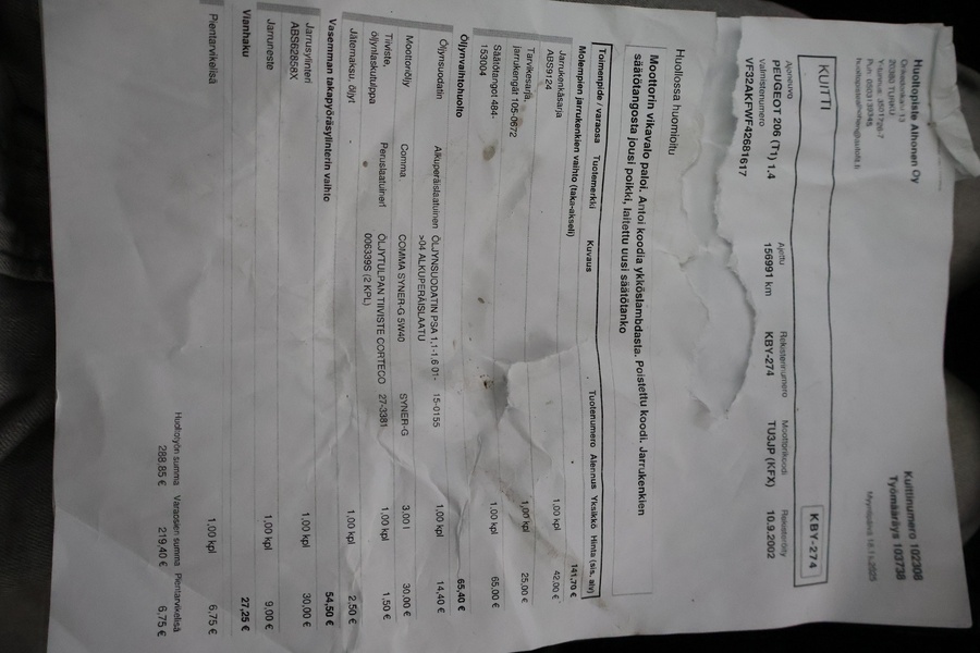 Peugeot 206 vaihtoauto