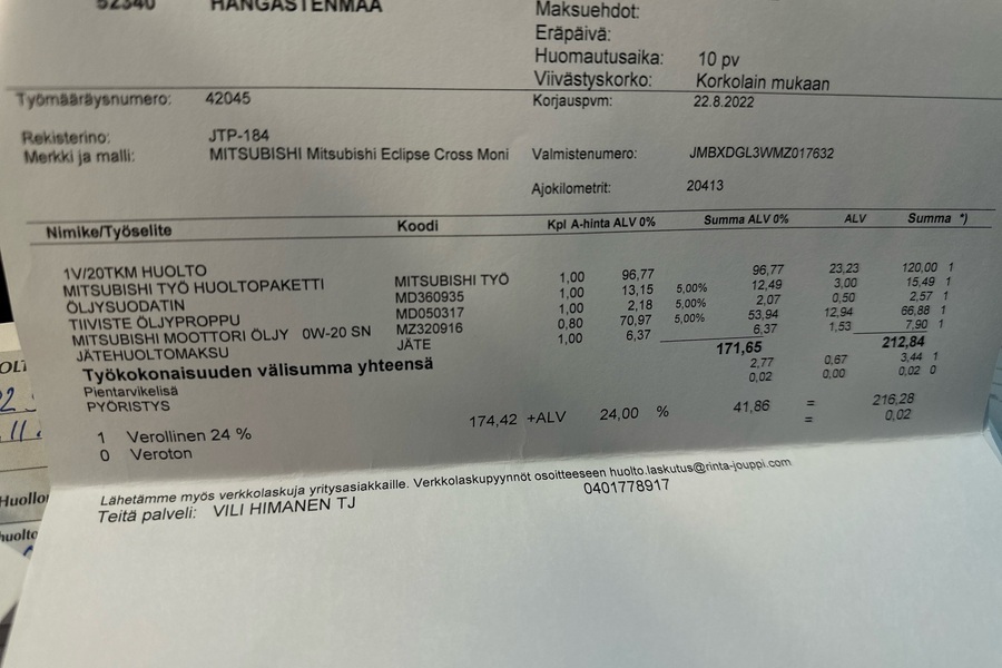 Mitsubishi Eclipse Cross vaihtoauto