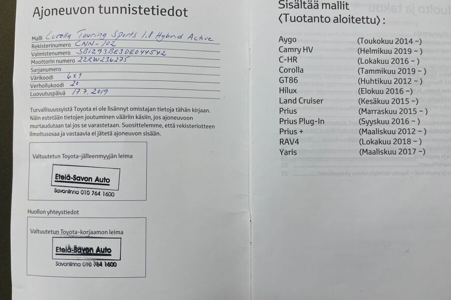 Toyota Corolla vaihtoauto