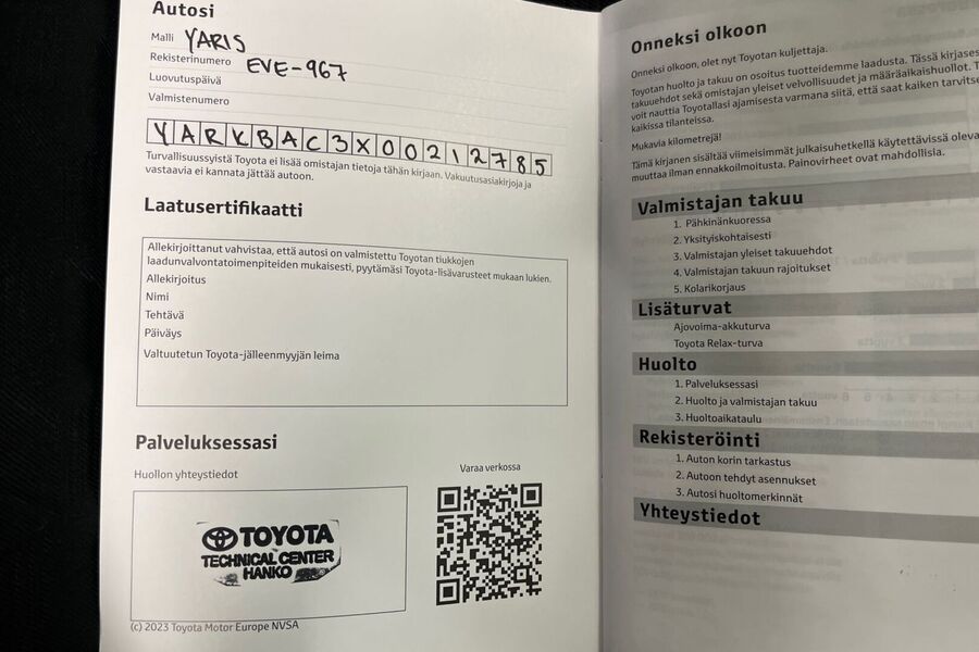 Toyota Yaris vaihtoauto