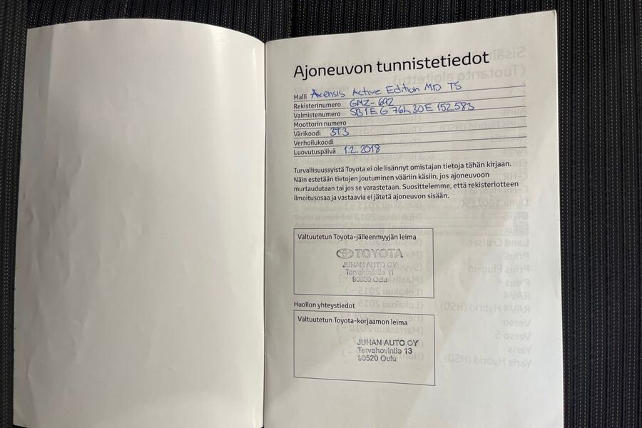 Toyota Avensis vaihtoauto