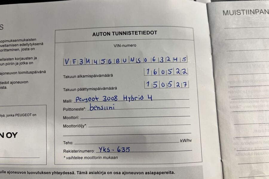 Peugeot 3008 vaihtoauto