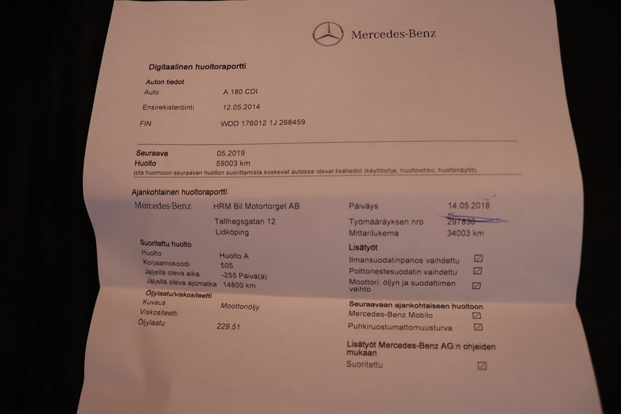 Mercedes-Benz A vaihtoauto