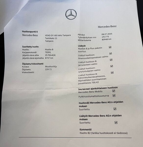 Mercedes-Benz CLA-sarja vaihtoauto