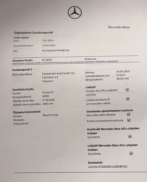 Mercedes-Benz CLA-sarja vaihtoauto