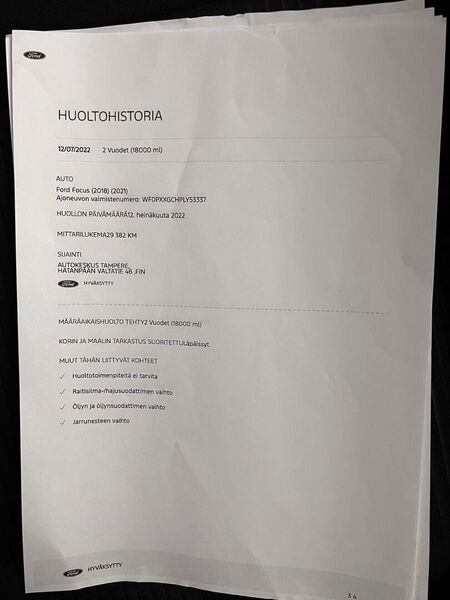 Ford Focus vaihtoauto