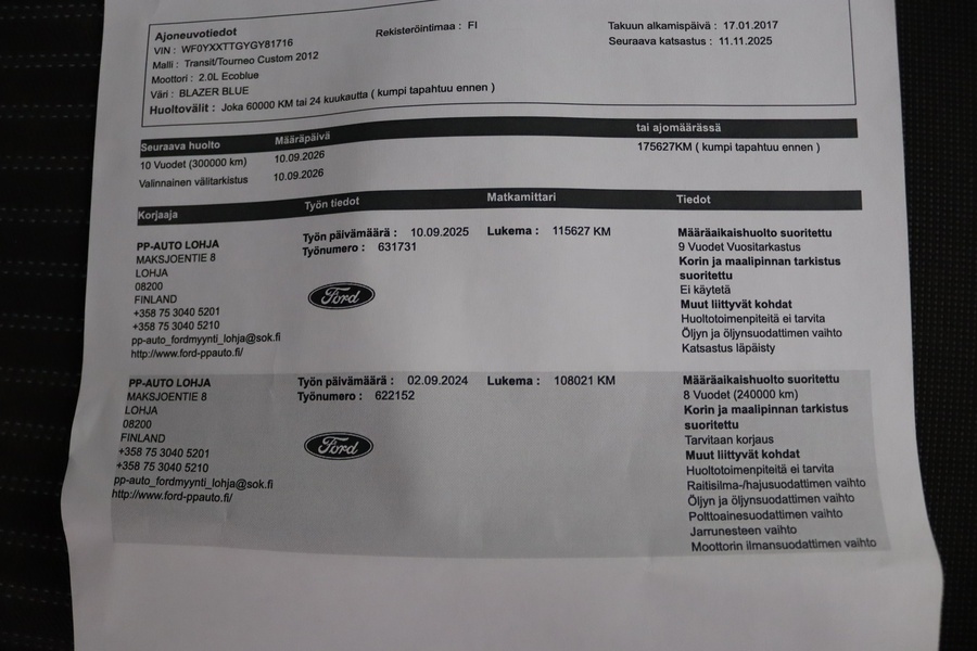 Ford Transit Custom vaihtoauto