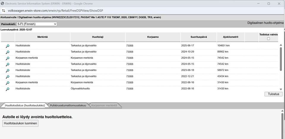 Volkswagen Passat vaihtoauto