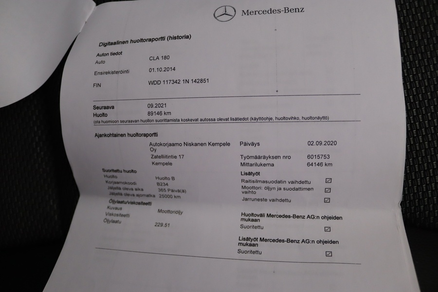 Mercedes-Benz CLA-sarja vaihtoauto