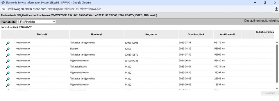 Volkswagen Passat vaihtoauto