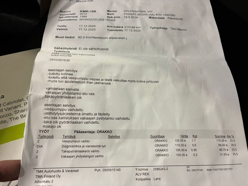 Volkswagen Passat vaihtoauto