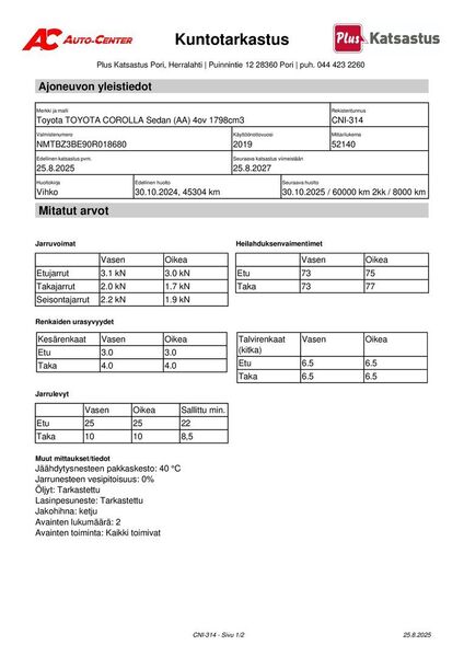 Toyota Corolla vaihtoauto