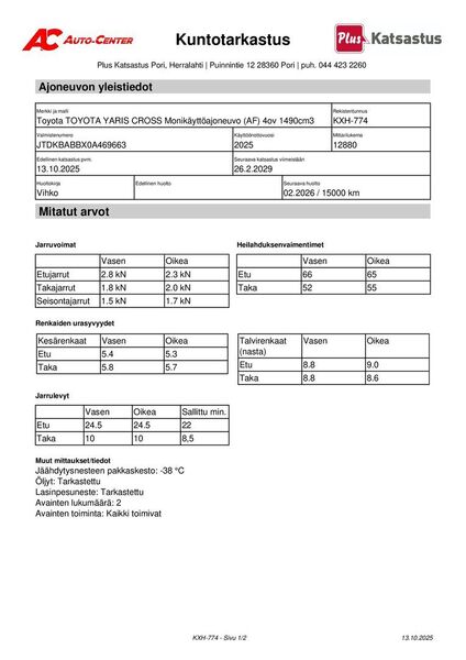 Toyota Yaris Cross vaihtoauto