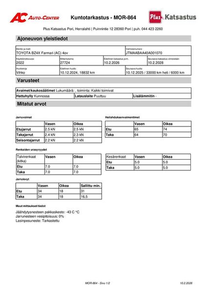 Toyota bZ4X vaihtoauto