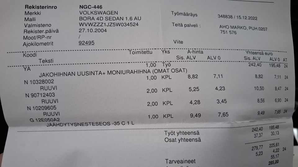 Volkswagen Bora vaihtoauto