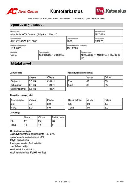 Mitsubishi ASX vaihtoauto