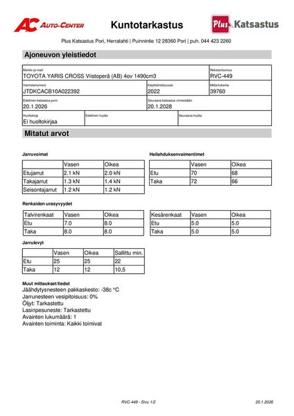 Toyota Yaris Cross vaihtoauto