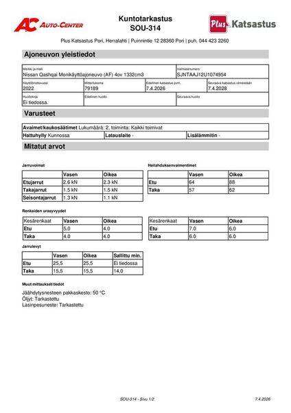 Nissan Qashqai vaihtoauto