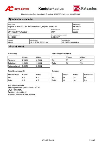 Toyota Corolla vaihtoauto