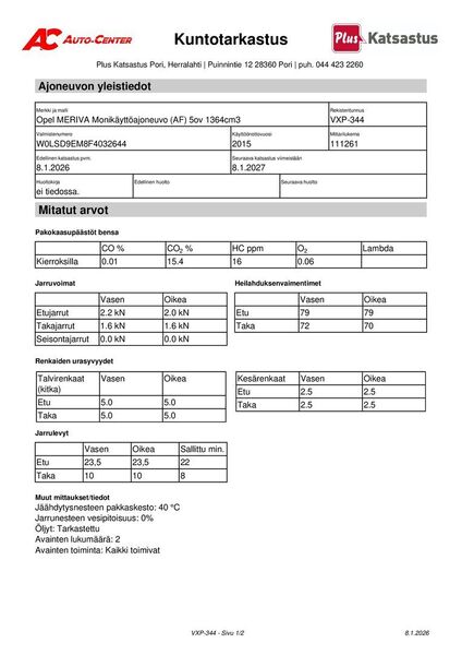 Opel Meriva vaihtoauto