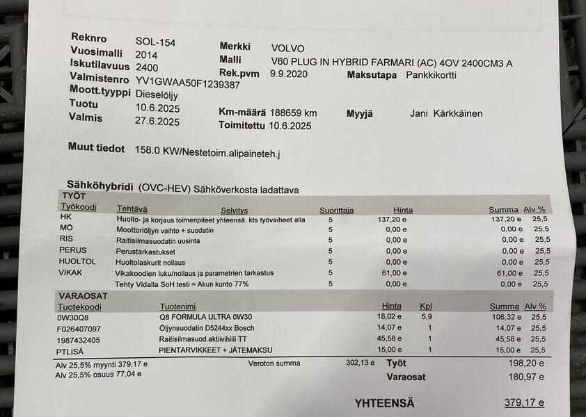 Volvo V60 vaihtoauto