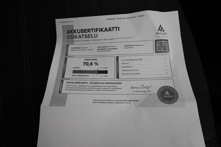 Mitsubishi Outlander PHEV vaihtoauto