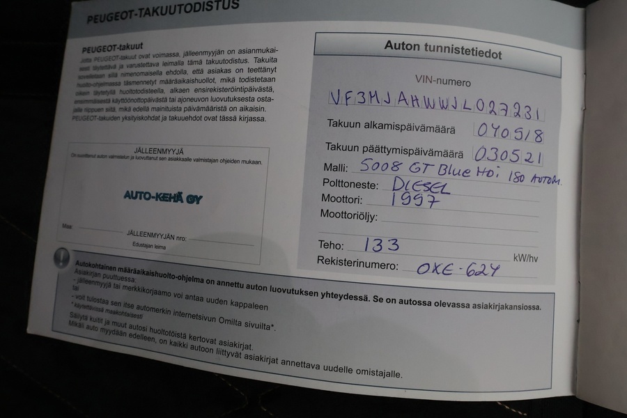 Peugeot 5008 vaihtoauto