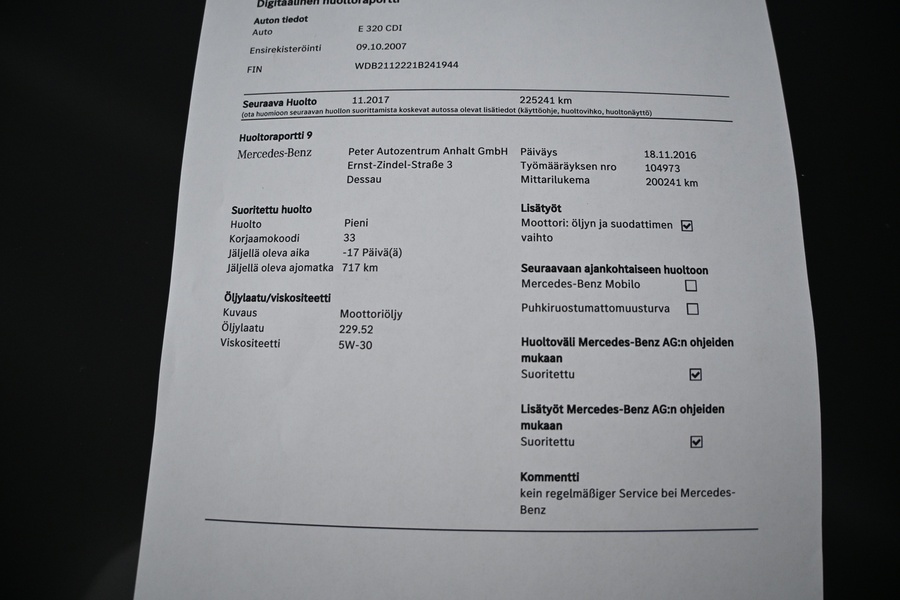 Mercedes-Benz E vaihtoauto