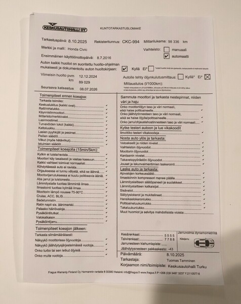 Honda Civic vaihtoauto