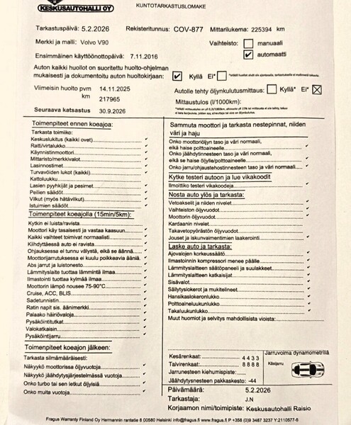 Volvo V90 vaihtoauto