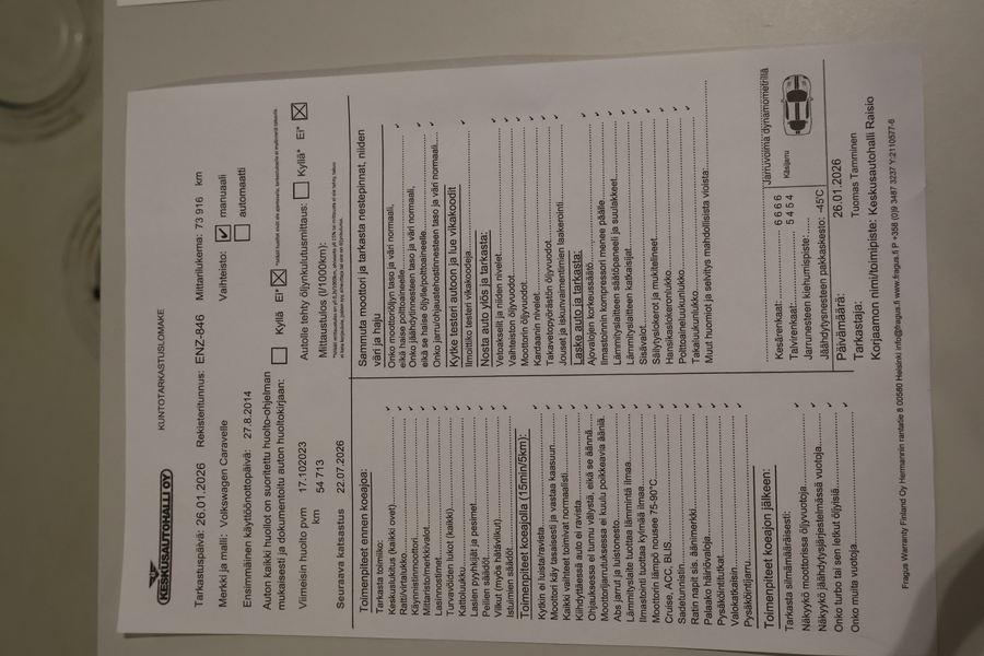 Volkswagen Caravelle vaihtoauto