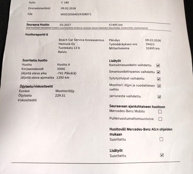 Mercedes-Benz C vaihtoauto