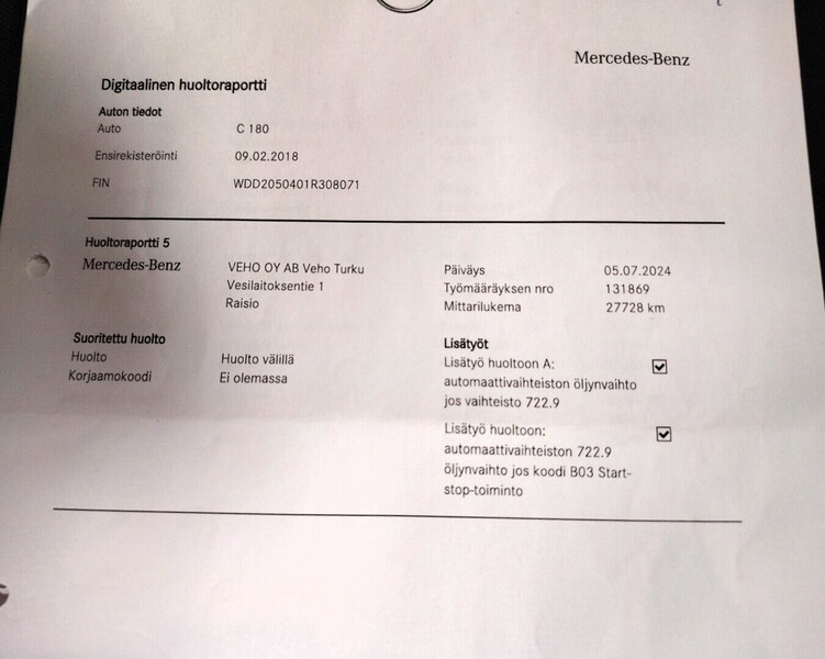 Mercedes-Benz C vaihtoauto