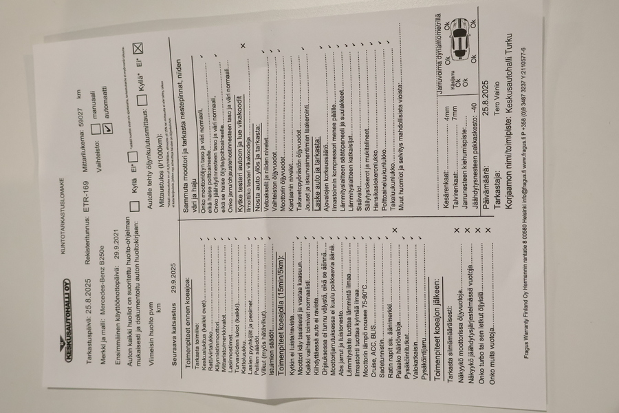 Mercedes-Benz B vaihtoauto