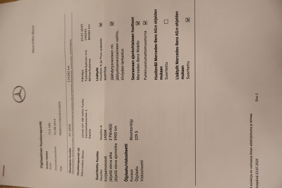 Mercedes-Benz CLA-sarja vaihtoauto