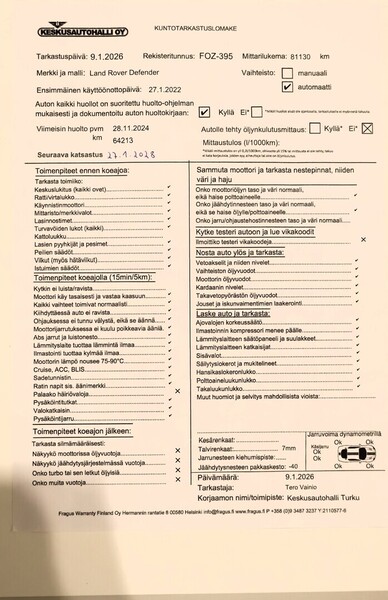 Land Rover Defender vaihtoauto