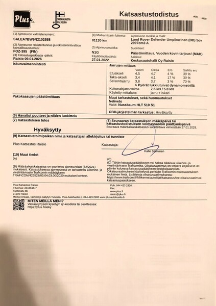 Land Rover Defender vaihtoauto