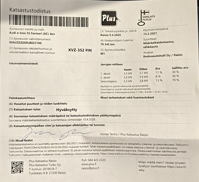 Audi e-tron vaihtoauto