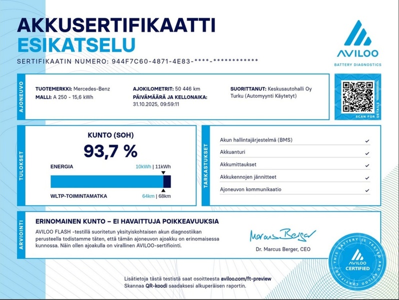 Mercedes-Benz A vaihtoauto