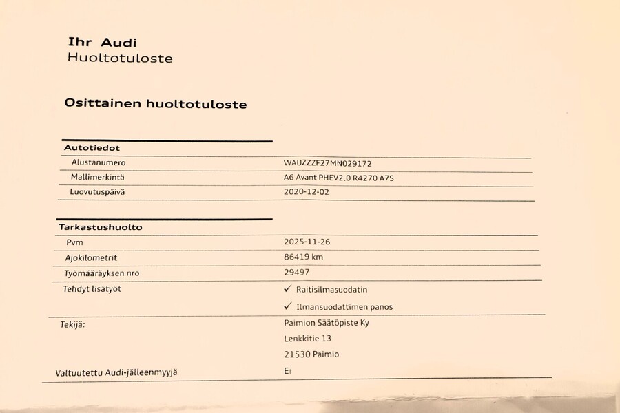 Audi A6 vaihtoauto