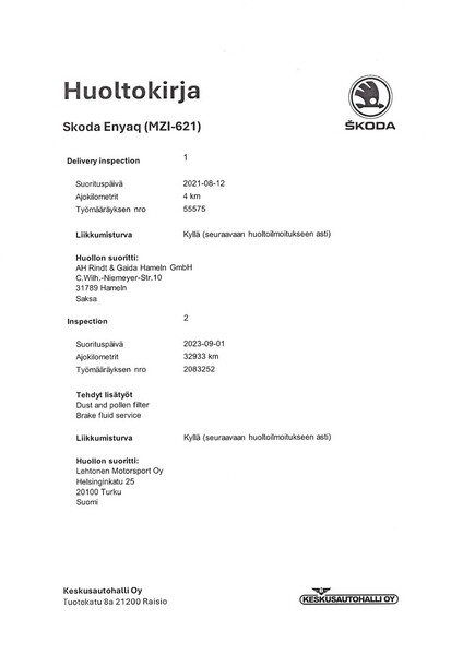 Skoda Enyaq vaihtoauto